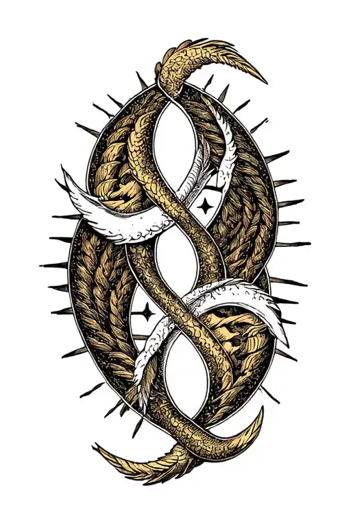 Virgo Sagittarius Gemini Pisces Symbol Intertwined