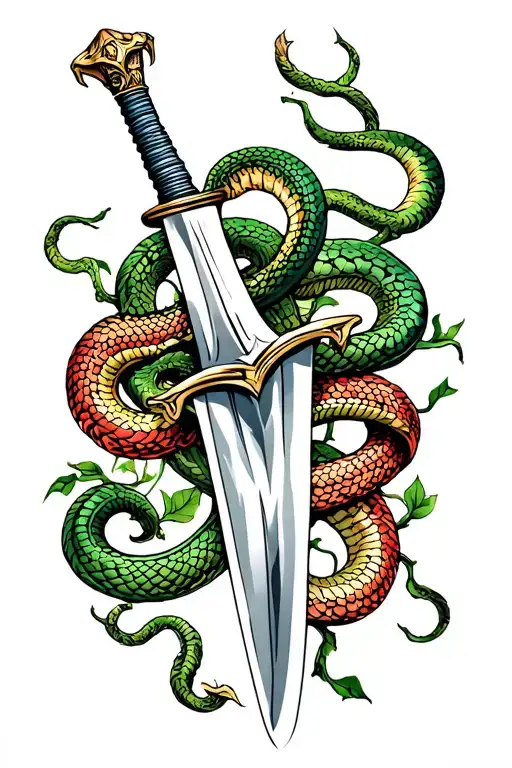 Sword With Snake And Vines