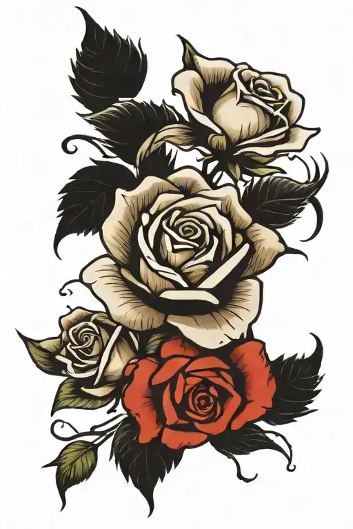 Rose With Dager Whit