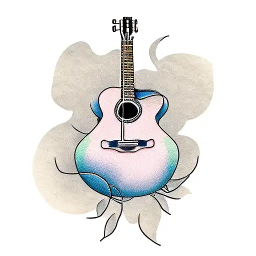 Acoustic Guitar And Semi Truck