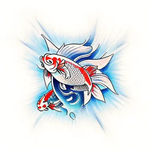 Adding To Realistic Koi Fish Japanese Art
