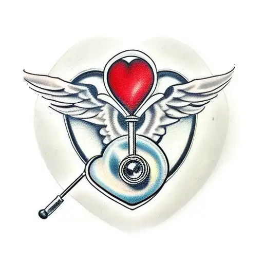 Stethoscope And Angel And Heart