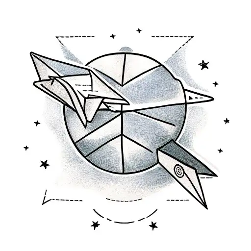 Open Book Releasing Globe With Paper Airplane Circling