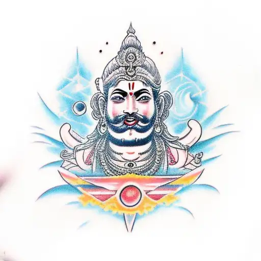 Lord Brahma In Space