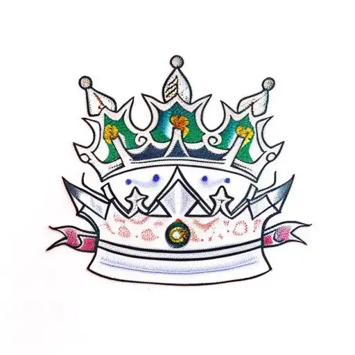 Kings Crown And A Flower