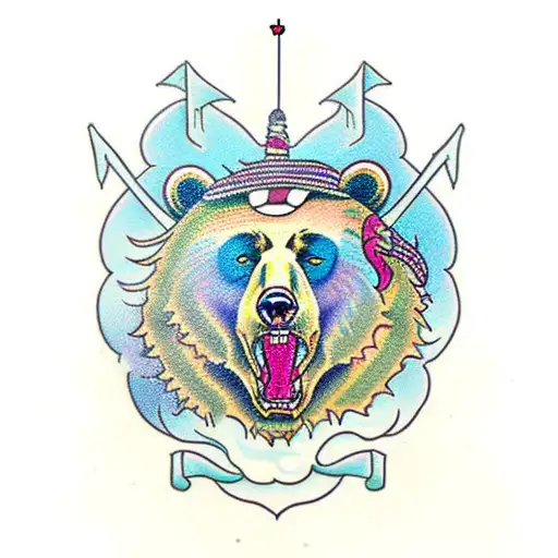 Neo Traditional Bear Throat Gypsy
