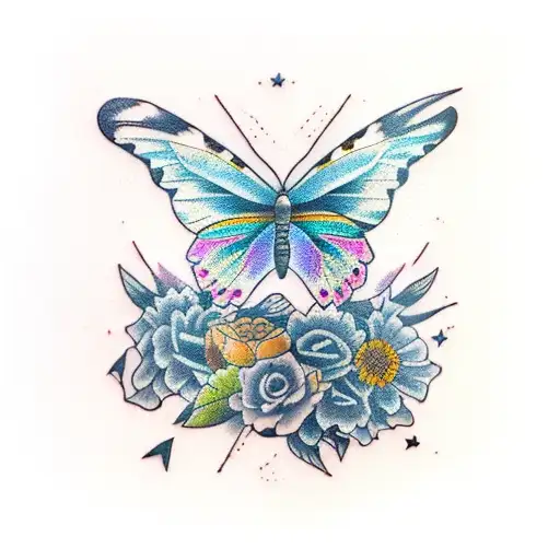 Space And Nature Around A Butterfly Sleeve