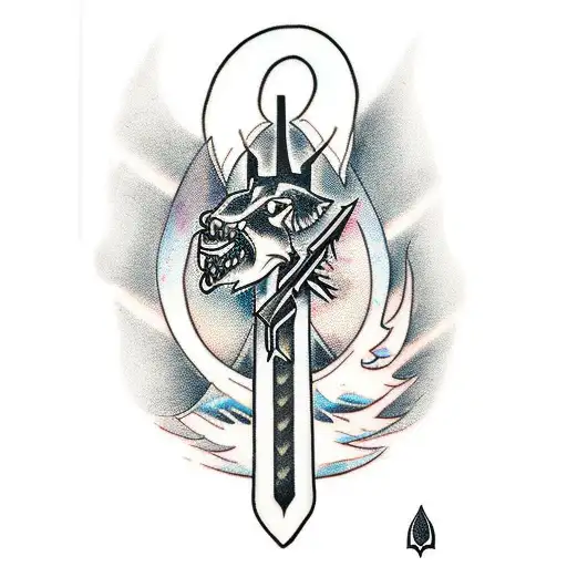 Black Sword With Lighting