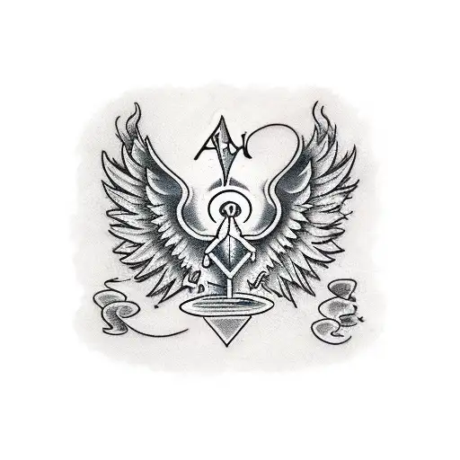 Scripture With Angel Wings On The Upper Sides