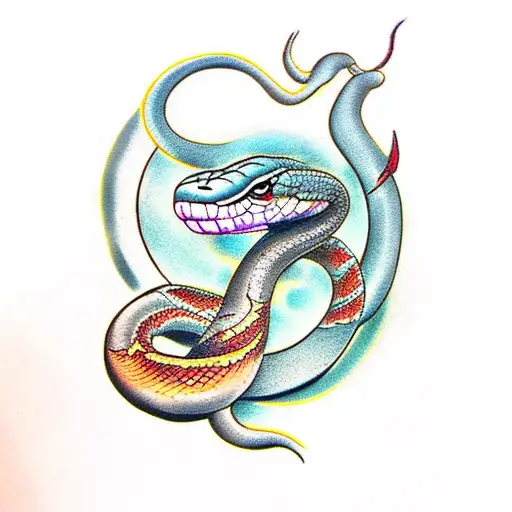 Snake With Aquarela