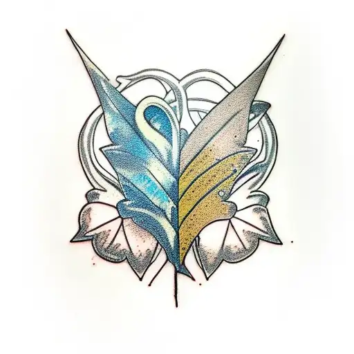 Black And Gold Melting 3 Leaf Clovers