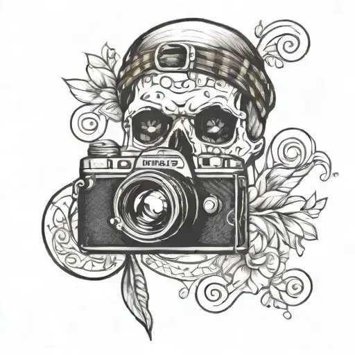 Skull With Camera Lens Eyes