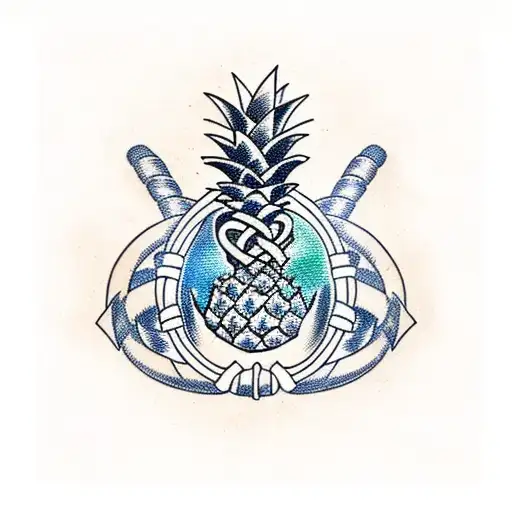Pineapple With Anchor Together