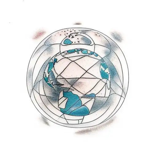 3D Earth Look Like Atom