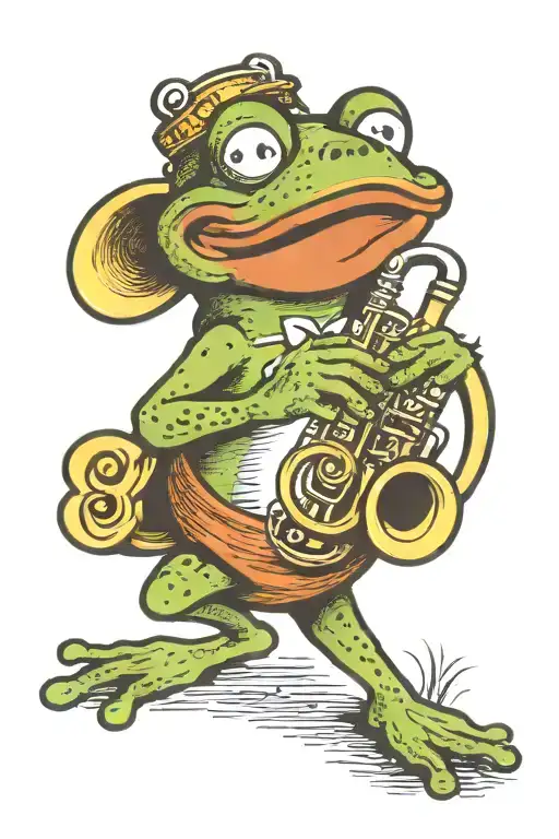 Frog Playing The Tuba