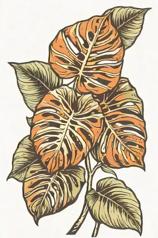 Monstera Plant With Big Leaves