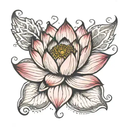 Lotus Flower With 707 Underneath
