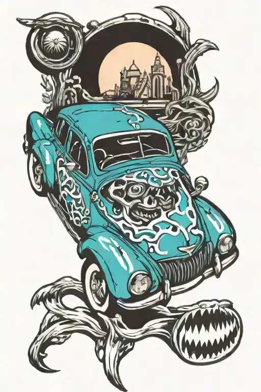 Car With Teeth Psychedelic