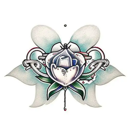 A Heart Made Out Of A Fishing Pole And The Other Side A Lily Of The Valley Flowe