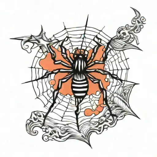 Aranha Black Full Tattoo Old School