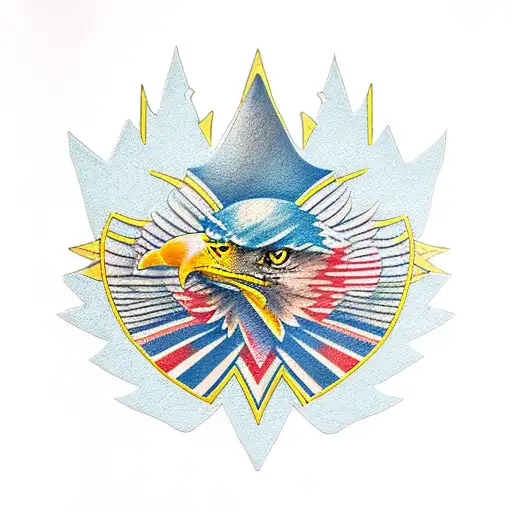 Eagle Em Cima De Um Mapa E Uma Bossula