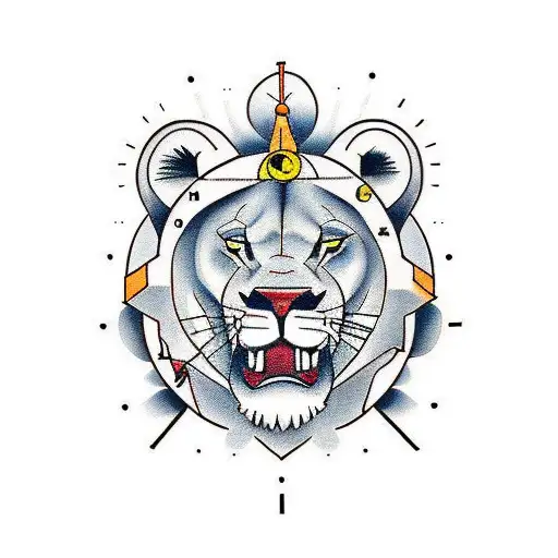 Lions With Clock Faces