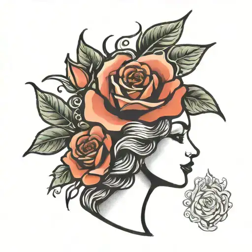 Lady Head Profile Rose