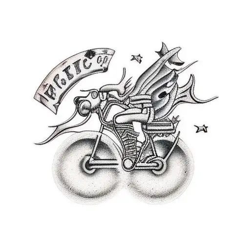 Tattoo Who Love Travelling And Bike Ride And Photography