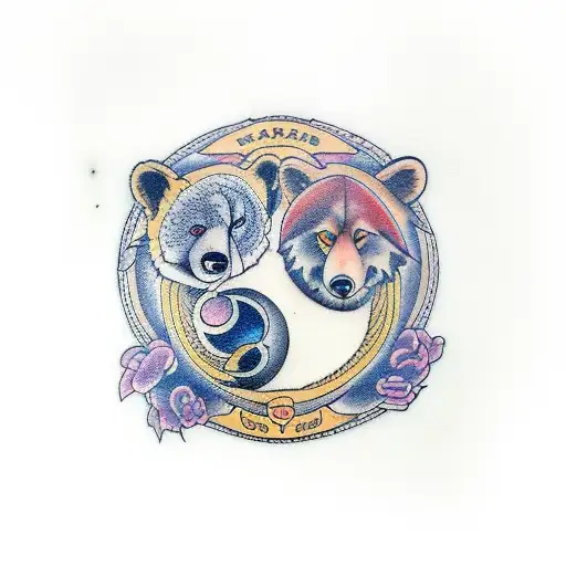 Bear And Fox Ying Yang