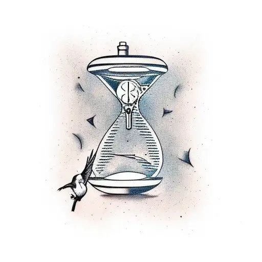 Hourglass With Birds