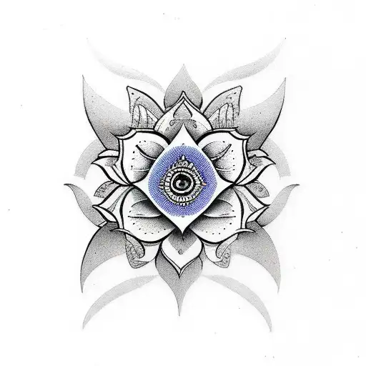 Lotus Flower Combining Yin And Yang