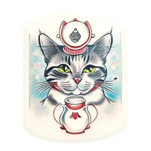 Cat Batting A Cup Off A Table