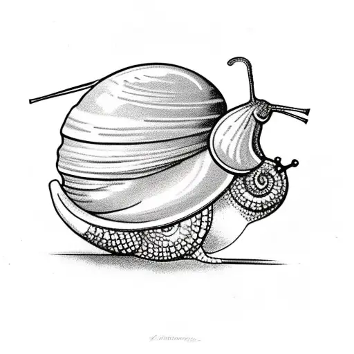 Snail With The Globe As A Shell