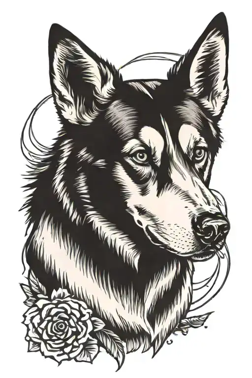 Husky Full Body Going Down