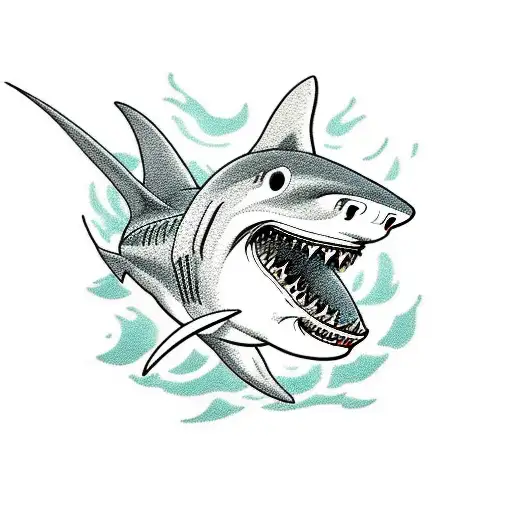 Shark Biting Harpoon