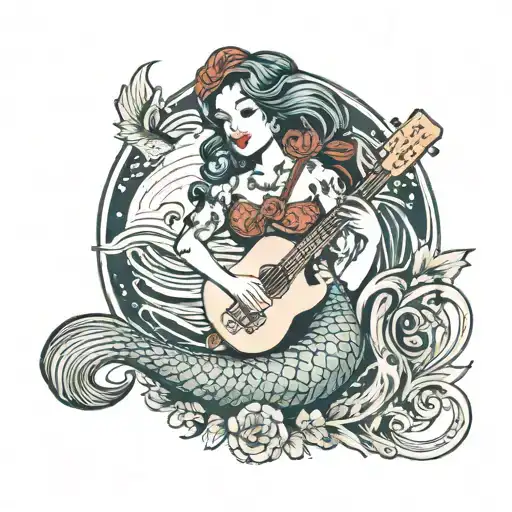 A Mermaid Singing With An Ukelele