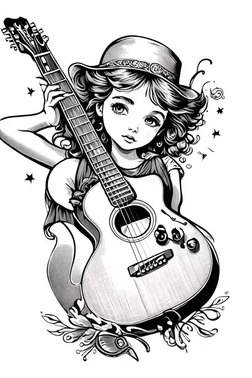 Girl Holding Guitar