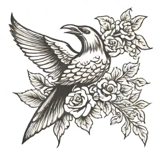 Ashley Written With A Bird Flying Away