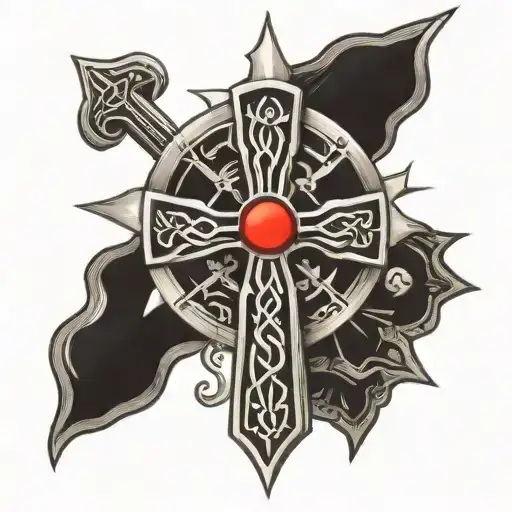 Celtic Cross With Cladha
