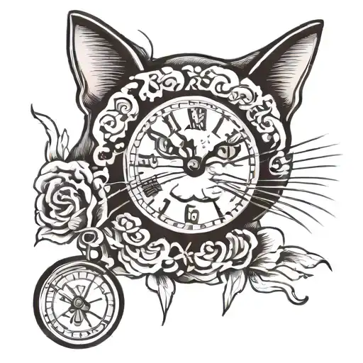Cat With Clock