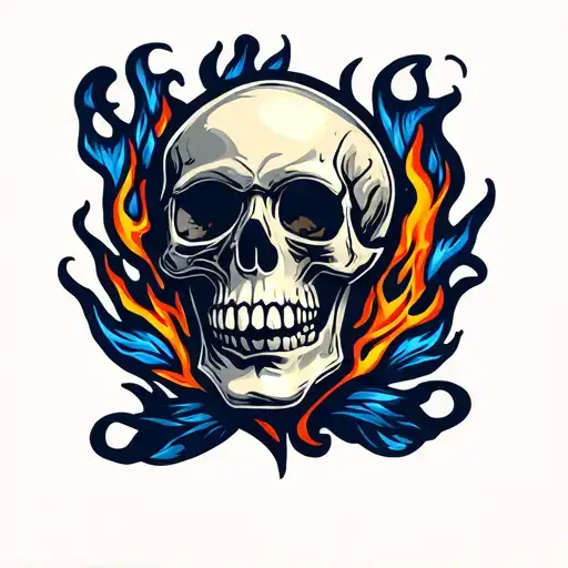 Skull In Flame