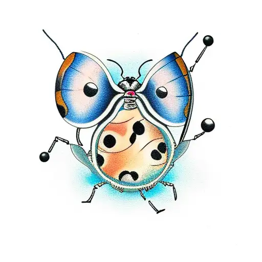 Ladybug Drinking Gin