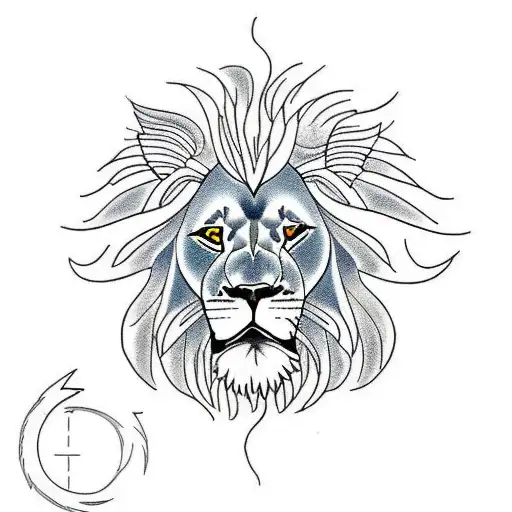 Lion With Lightening