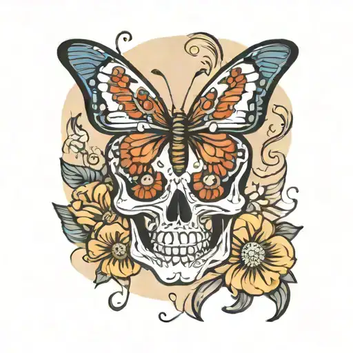 Butterfly Made Of Skull