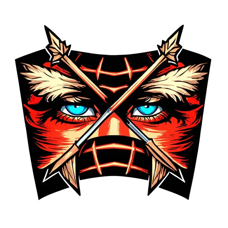 Arrow Piercing Blue Eyes