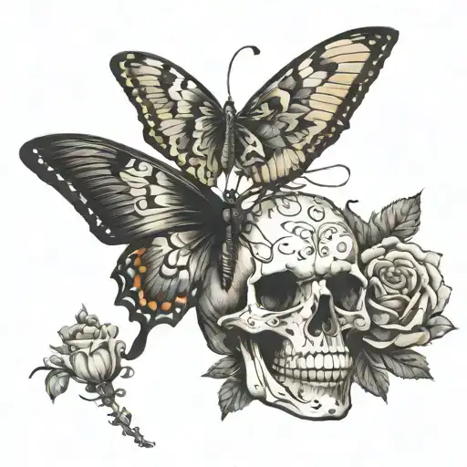 Butterfly Made Of Skull