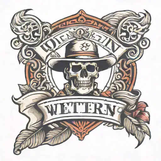 Western Style Name Tattoo Allen