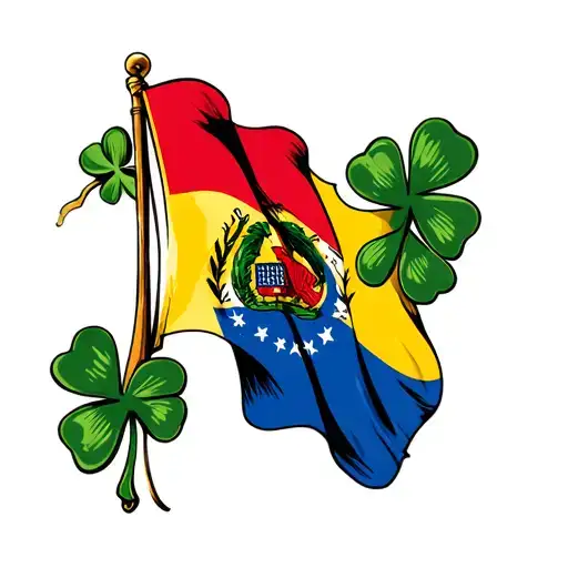 Shamrock With Venezuela Flag