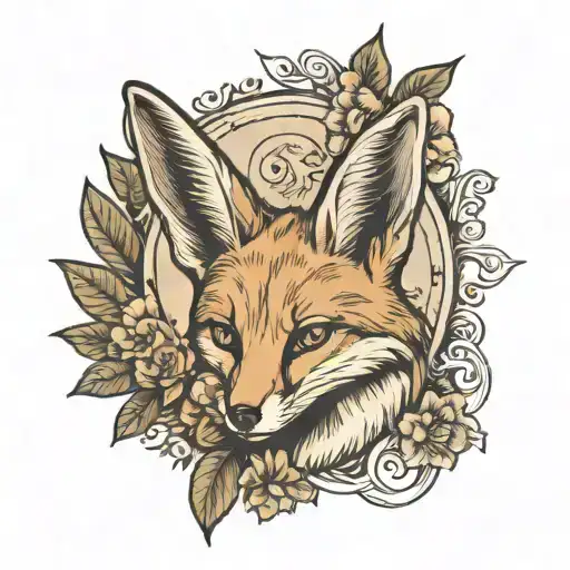 Pagan Tattoo With Fennec Fox