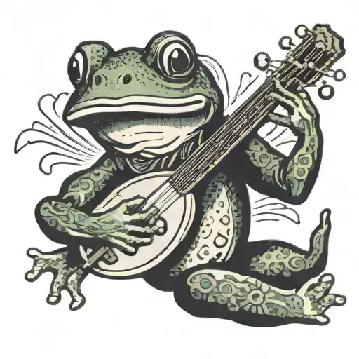 Frog Playing Mandolin
